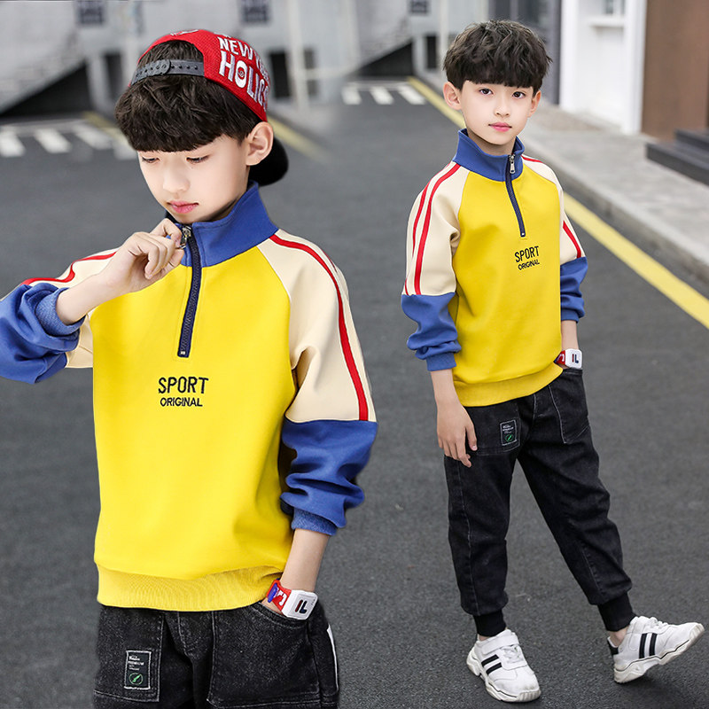 Boy's spring loaded long sleeve T-shirt 2022 new children's sweatshirt boy Spring-autumn-season mini-shirt CUHK Scout blouses
