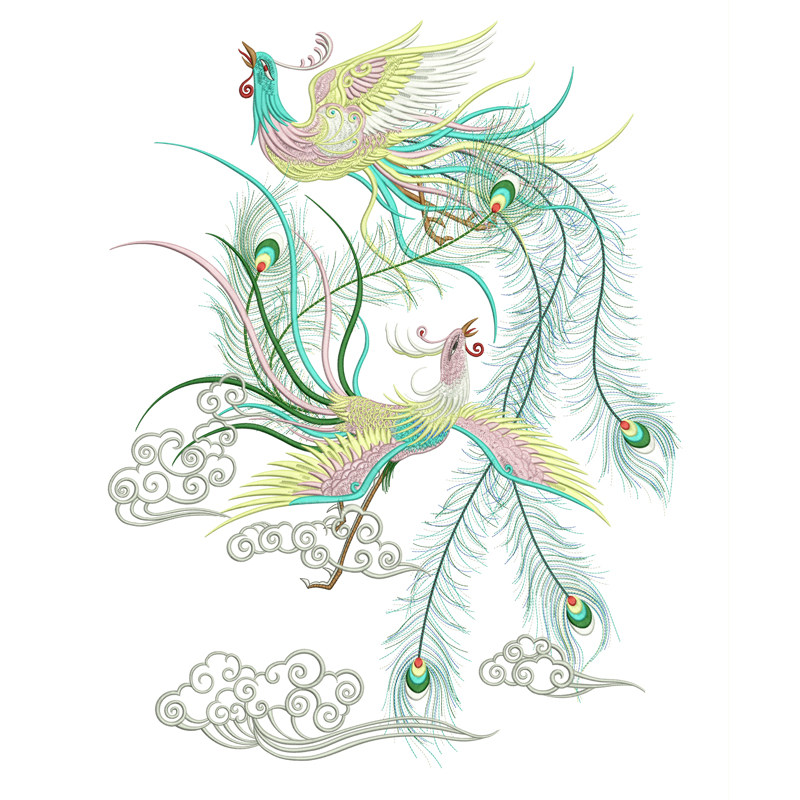 Chinese style Tang suit, cheongsam, Hanfu, processing, ethnic style, computer embroidery, flower material design, plate making, belt customization