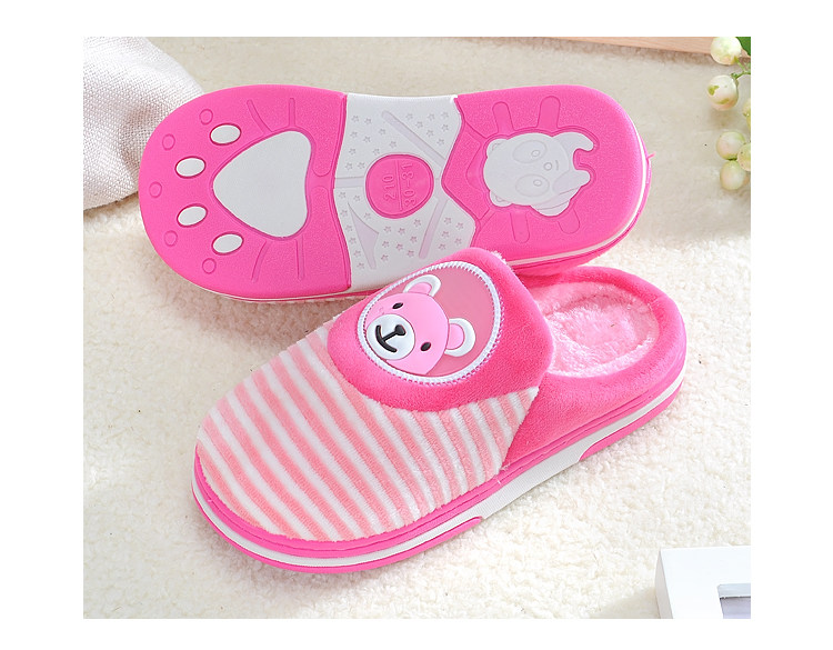 Pantoufles enfants en suède pour hiver - semelle plastique - Ref 1007514 Image 52