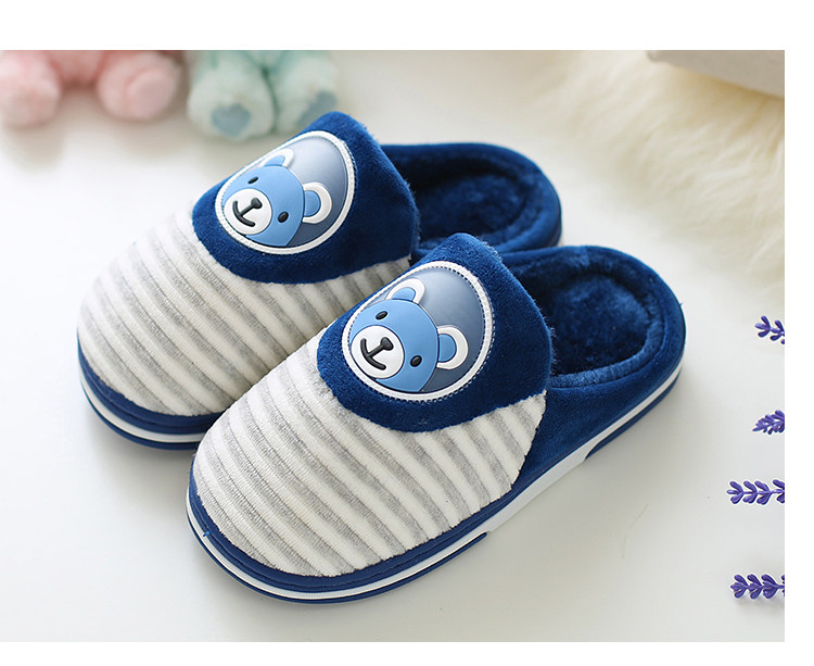 Pantoufles enfants en suède pour hiver - semelle plastique - Ref 1007514 Image 15