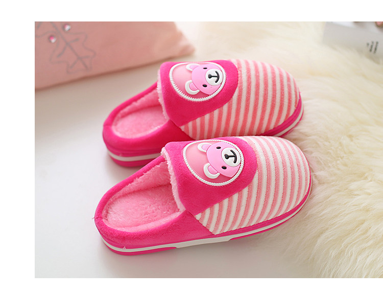 Pantoufles enfants en suède pour hiver - semelle plastique - Ref 1007514 Image 13