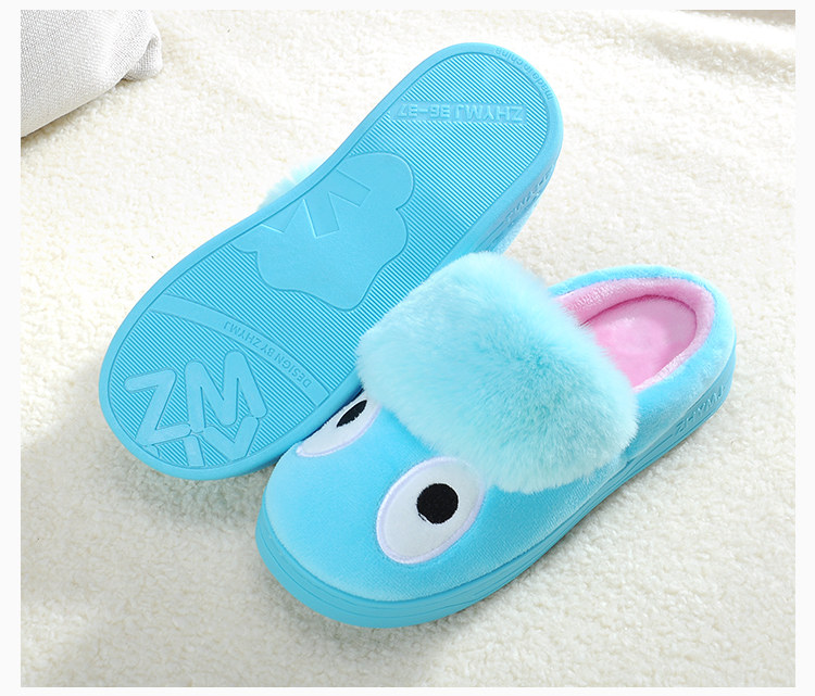 Pantoufles enfants en suède pour hiver - semelle plastique - Ref 1016437 Image 23