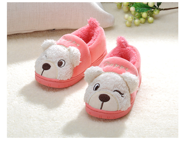 Pantoufles enfants en suède pour hiver - semelle plastique - Ref 1007035 Image 33