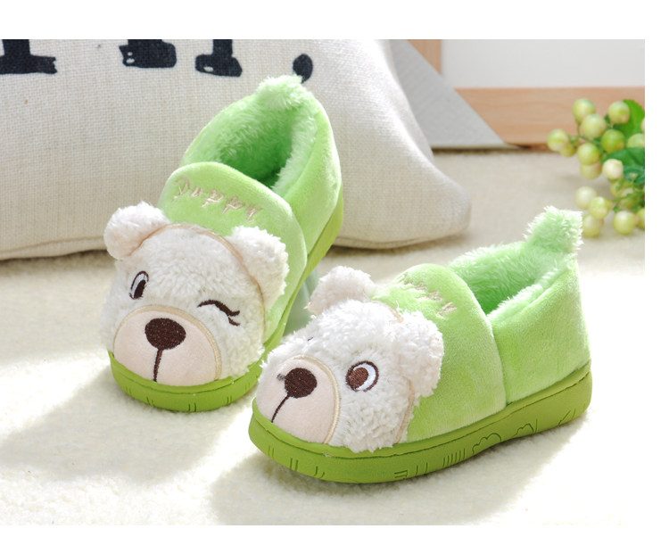 Pantoufles enfants en suède pour hiver - semelle plastique - Ref 1007035 Image 29