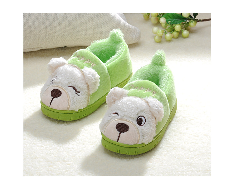 Pantoufles enfants en suède pour hiver - semelle plastique - Ref 1007035 Image 30