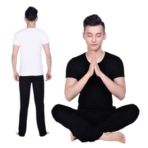  Mens yoga suit set Modal dance practice suit Sports fitness modern dance Latin dance suit Mens body suit