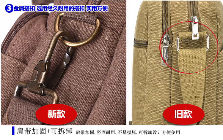 2018 mới canvas nam túi Messenger túi đeo vai bình thường túi xách công suất lớn nam túi chéo túi xách hermes