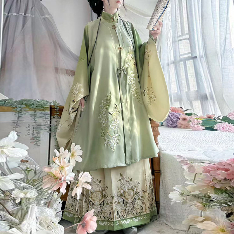 幽梦如烟原创【蝶恋花】汉服女明制立领衫比甲云肩马面裙秋冬套装!国风美学天花板!-汉服套装-淘宝好物网