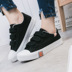 Giày trắng nữ Velcro mùa hè giày vải mới Hàn Quốc Giày sinh viên phẳng thoáng khí giày hoang dã giay the thao nu Plimsolls