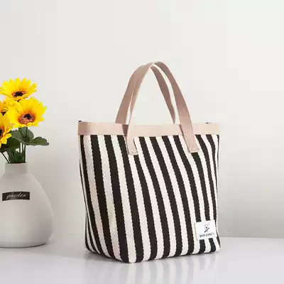 Portable hand carry cloth bag canvas portable lunch box bag out hand carrying small cloth packing lunch box Hand bag
