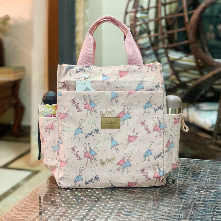 New large waterproof insulation bento box bag Bento bag portable mommy bag handbag book bag Tutoring bag