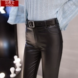 Демисезонные полиуретановые штаны, матовые эластичные леггинсы, 2020, по фигуре, в обтяжку