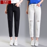 Белые летние джинсы, тонкие штаны для отдыха, по фигуре