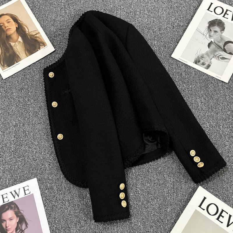 Trendy Black Chanel-Style Blazer for Women, 2026 Autumn and Winter New Design, Petite Casual Street-Style Suit Trendy Black Chanel-Style Blazer for Women, 2026 Autumn and Winter New Design, Petite Casual Street-Style Suit