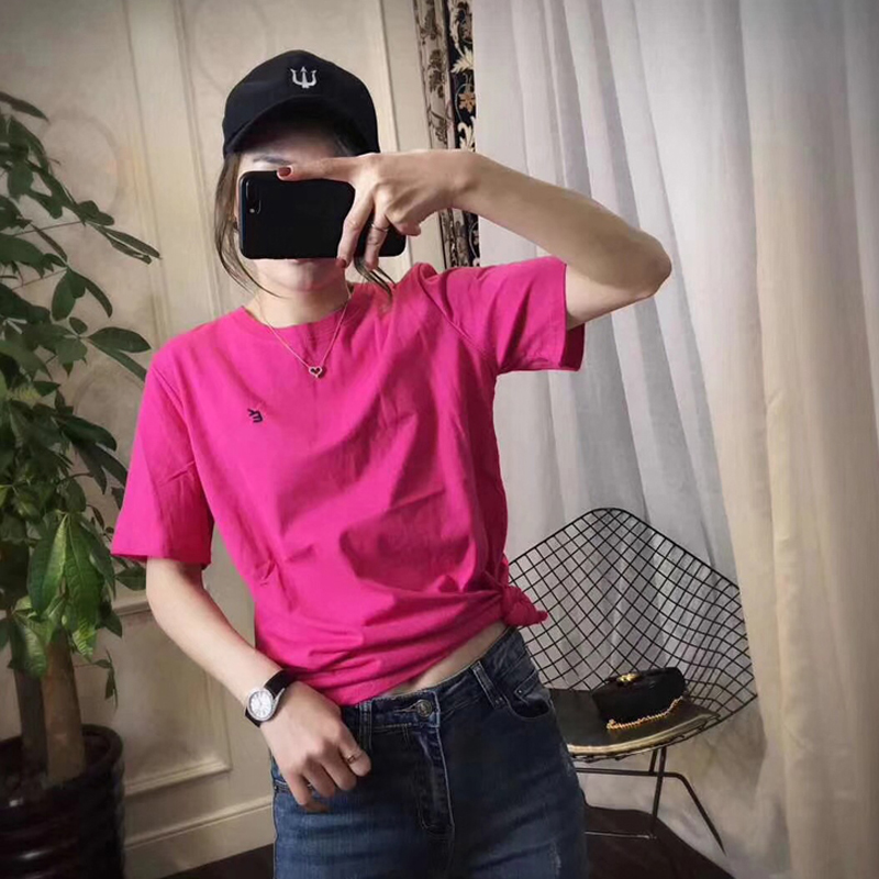 Boomer Net Red Short Sleeve T-Shirt Woman Ins Superfire 2021 Summer New Korean Version 100 Hitch Embroidered Pure Cotton T-shirt Blouse