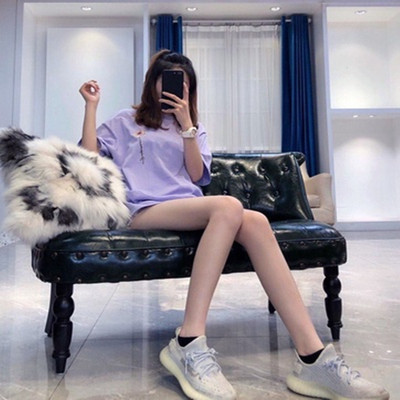 赵露思同款香芋紫色小雏菊短袖T恤女夏季