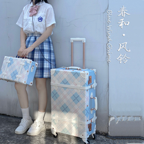 uniwalker blue wind chimes suitcase girl small fresh trolley suitcase 20 inch password boarding box