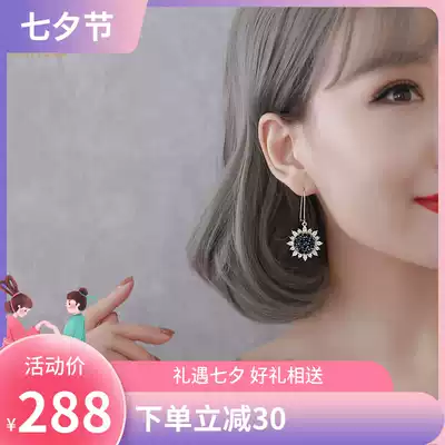 KV sterling silver earrings Fairy forest super fairy small daisy earrings exaggerated large earrings earrings women's temperament high-end sense