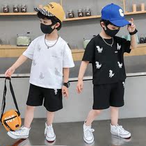 Boy Nets Red Cartoon Suit Foreign Air Mens Treasure Summer Dress 2022 New Kids Summer Boy Short Sleeve T-shirt Han 3