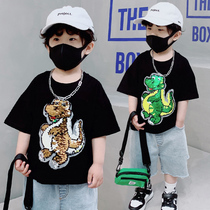 Dinosaur clothes children summer clothes boy t-shirt short sleeve 2022 new net red fried street boy blouse Summer Korean version 6