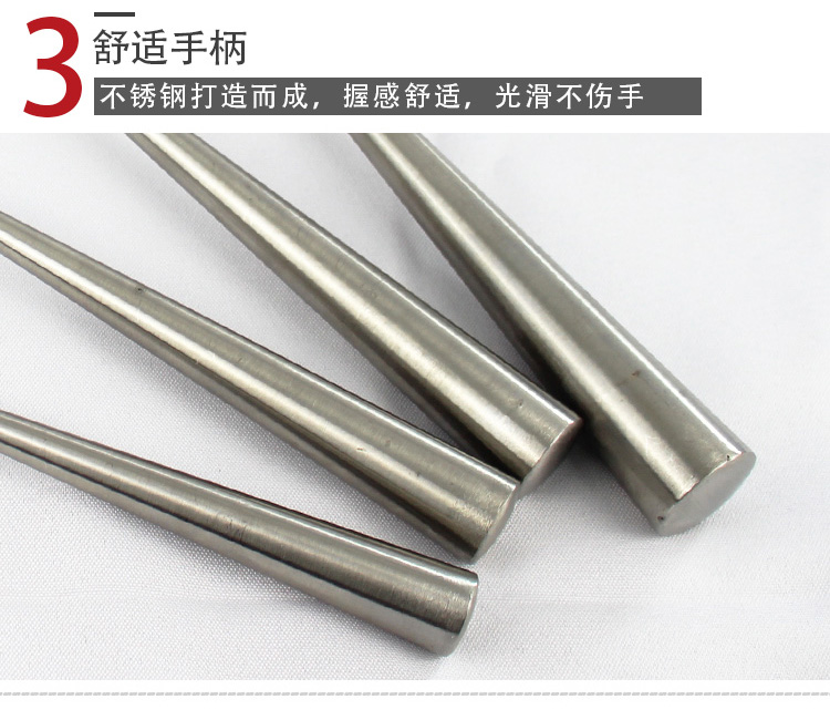 Thép không gỉ rán muỗng nấu ăn đầu bếp nhà hàng không từ tính dài tay cầm thìa thìa súp dụng cụ nhà bếp - Phòng bếp chảo inox chống dính