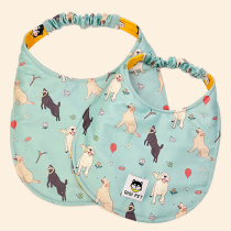 Original Labrador fairy tale illustration peripheral dog bib saliva towel elastic pullover neck bib for eating and drinking