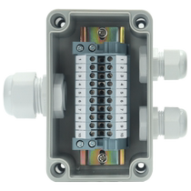 Waterproof terminal box tee 10 positions terminal junction box IP66 waterproof junction box 1 in 2 out power distribution box