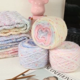 Радужный шерстяной шарф ручной работы, плетеный свитер, набор материалов, «сделай сам»