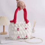 Хлопковая клубника, вязаная сумка ручной работы, набор материалов, облако, «сделай сам», подарок на день рождения