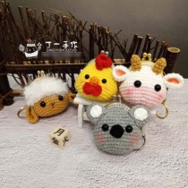 Mouth Mesh Red Fun Handmade Small Chicken Cub Cub Zero Wallet Female Memes Small Mini Coin Bag Cute Pendant Finished Product