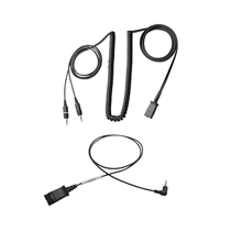 Plantronics headset computer double plug 3 5mm to QD extension cable mobile phone single plug 3 5mm tablet phone line