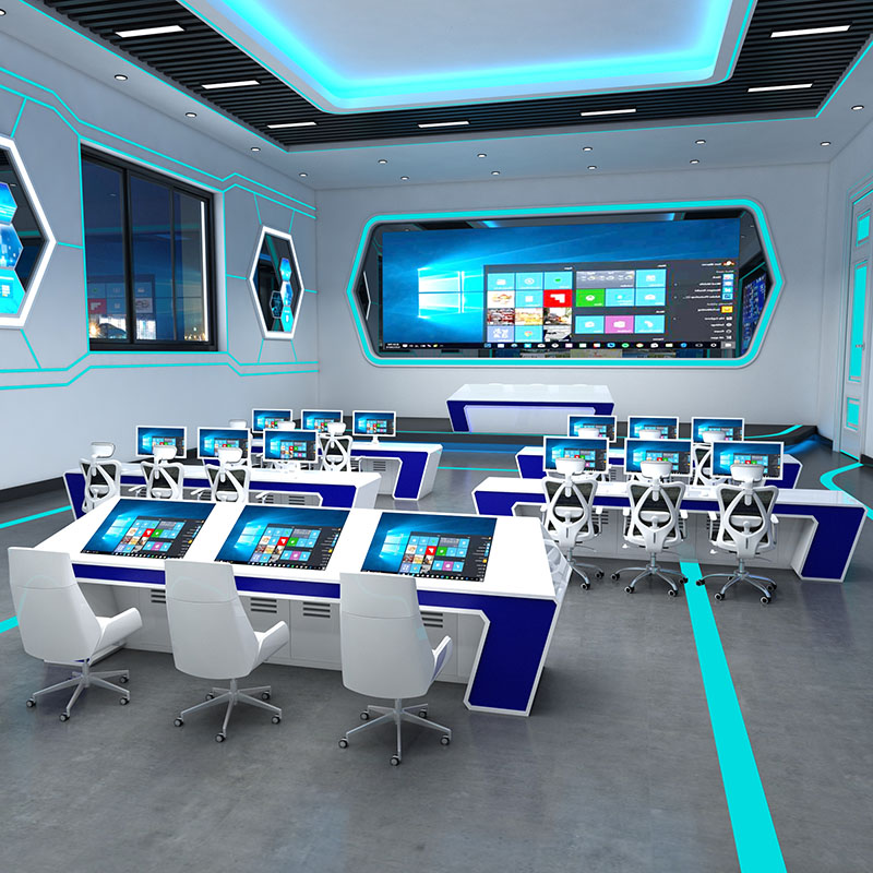 Customized command center console simple modern operation desk dispatch table multimedia monitoring station security command station