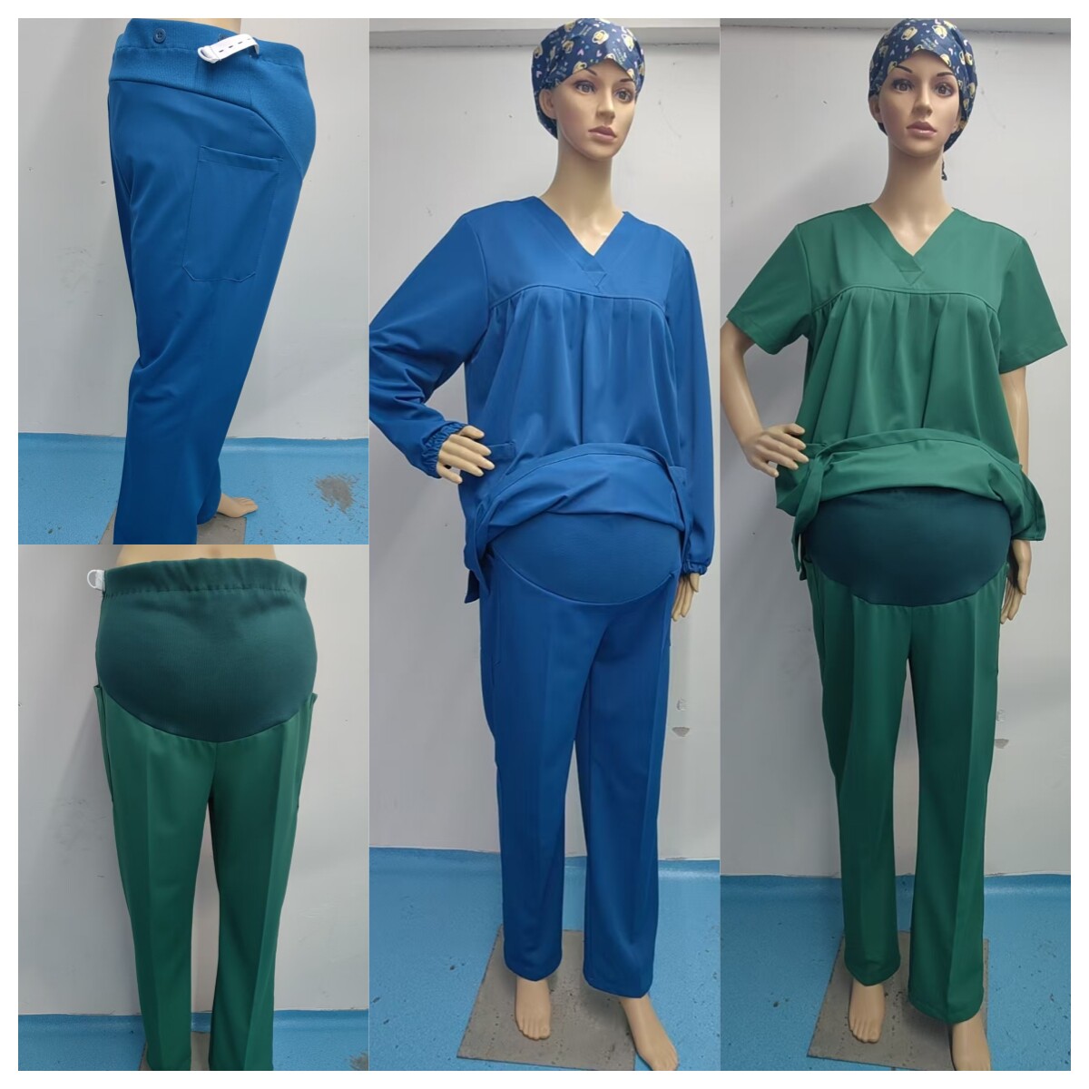 弹力托腹裤护士孕妇裤手术室手术衣医护刷手服女短袖速干医生服 — 6