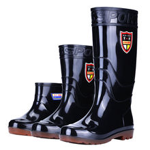 军津牛筋底防水雨鞋男高筒水鞋男工地胶鞋