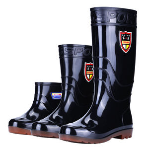 军津牛筋底防水雨鞋男高筒水鞋男工地胶鞋
