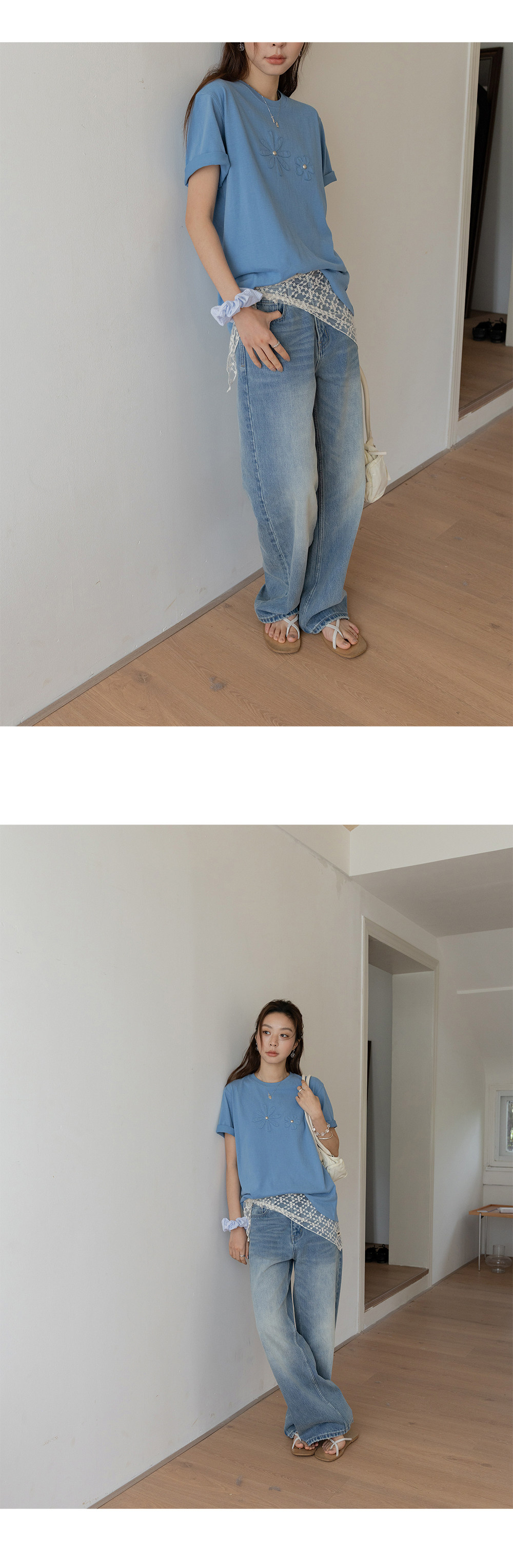 VNOOK женская футболка с круглым вырезом и аппликацией с вышивкой, новинка весна-лето 2026, трикотажная хлопковая свободная повседневная однотонная блузка с коротким рукавом