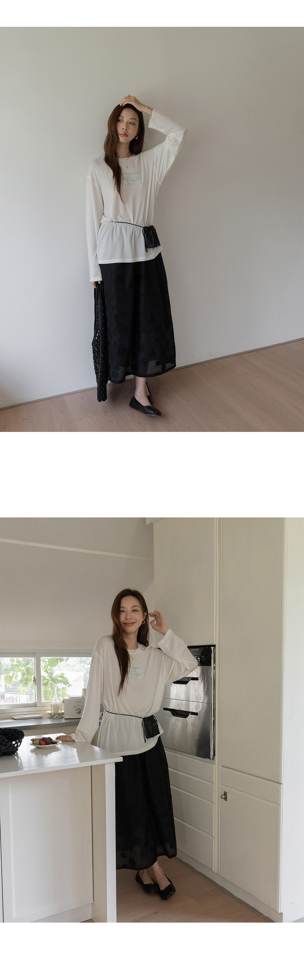 VNOOK женская длинная А-силуэтная юбка с объемным жаккардом на резинке 2026 весенняя новинка свободного покроя повседневная