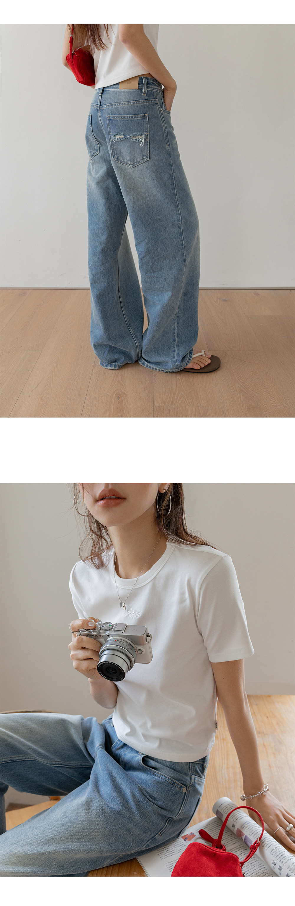 VNOOK женские джинсы прямого кроя со средней посадкой, весна-лето 2026, стройнящие свободные повседневные брюки