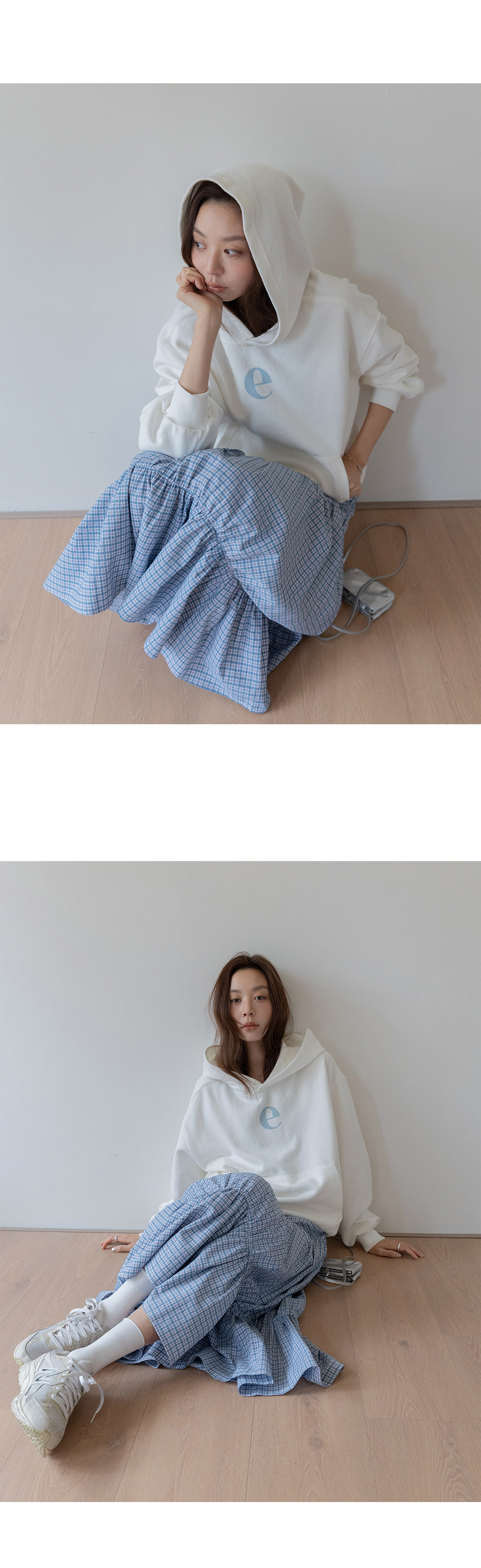 VNOOK вязаное хлопковое худи с принтом свободного кроя женское весна 2026 повседневная универсальная кофта