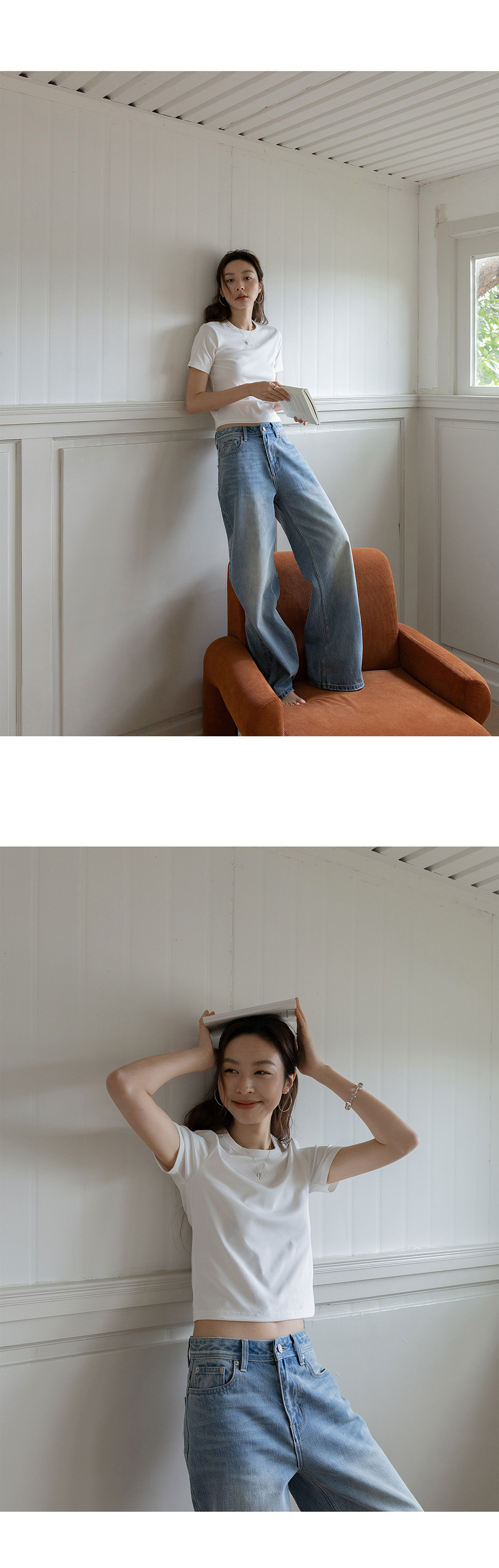 VNOOK женские джинсы прямого кроя со средней посадкой, весна-лето 2026, стройнящие свободные повседневные брюки