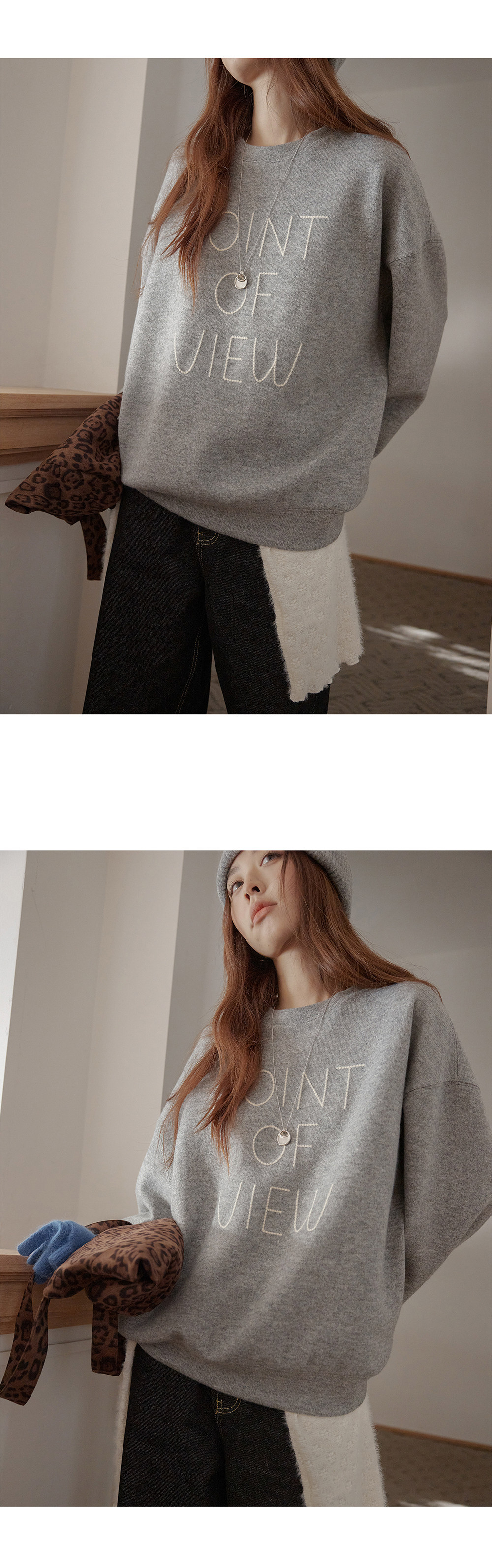 VNOOK толстовка с контрастной вышивкой букв женская зимняя утепленная свободная корейский стиль с капюшоном