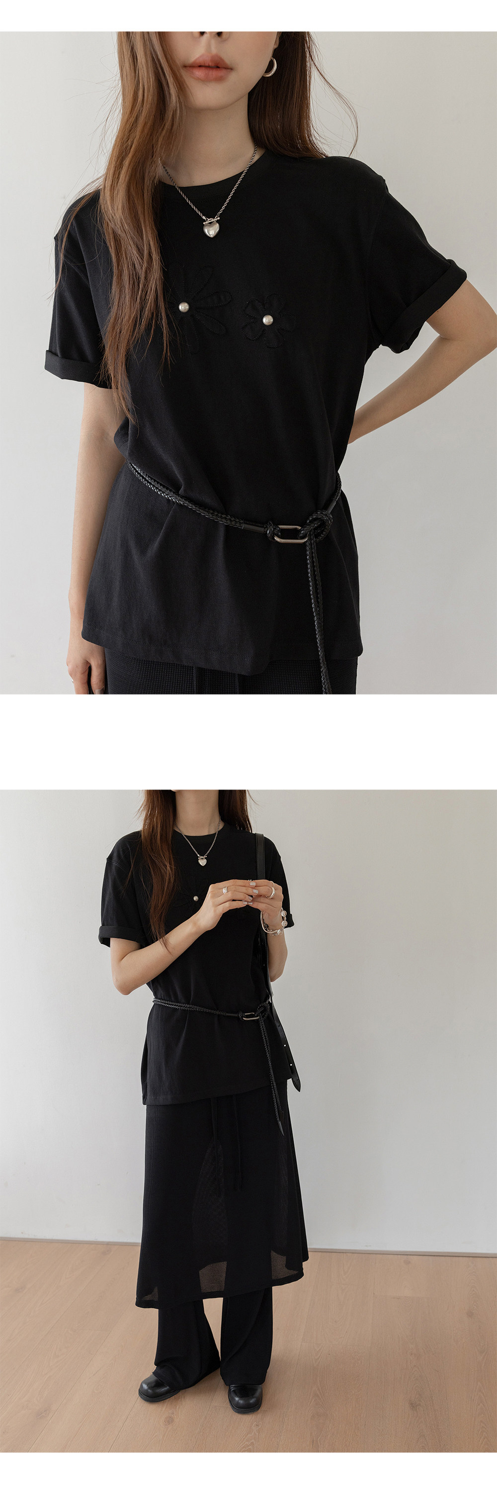 VNOOK женская футболка с круглым вырезом и аппликацией с вышивкой, новинка весна-лето 2026, трикотажная хлопковая свободная повседневная однотонная блузка с коротким рукавом