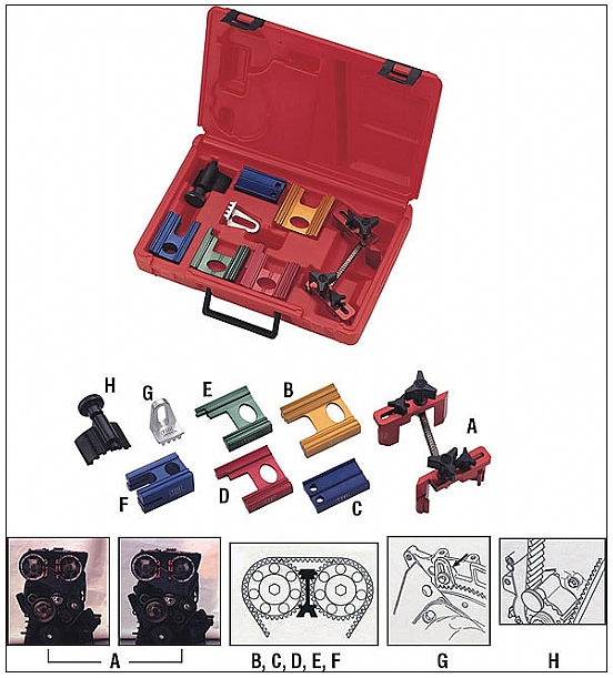 Taiwan TJG Automotive Engine Maintenance Tool A1555 timing belt fixer group (full car system)