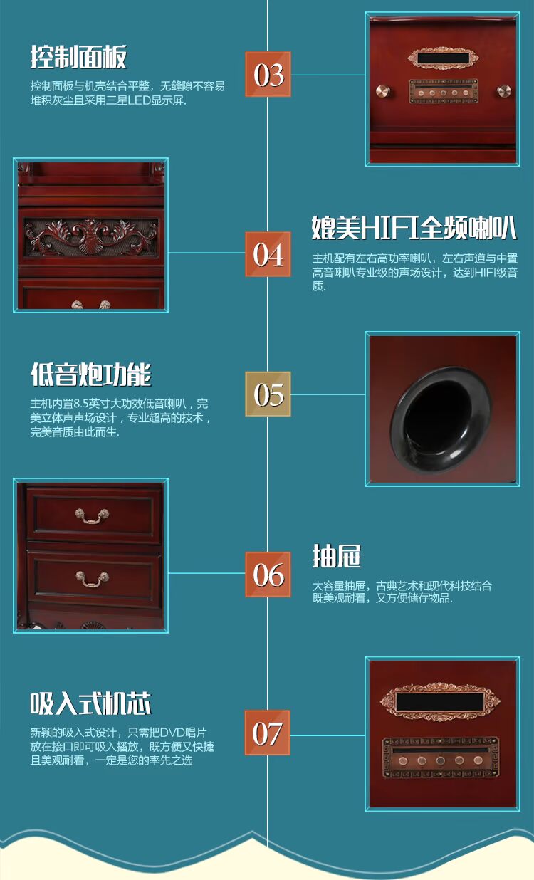Canna phonograph máy ghi âm cổ vinyl ghi âm retro loa lớn trang trí chức năng loa siêu trầm kim đĩa than technics