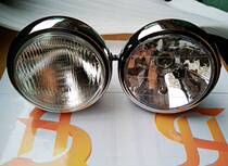 Motorcycle headlight assembly EN125-2A 3 days sword YBR125 headlight round lamp iron bowl patterned glass