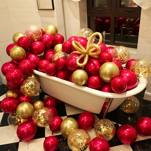 Интернет-знаменитости, гранатовый шар, свадебный зал, макет сцены, утолщенный двухслойный свадебный красный свадебный декор, принадлежности