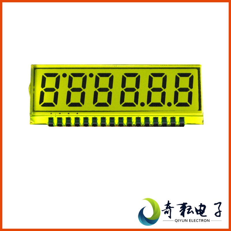 Dalian Qiyuan -40 degrees ultra wide temperature TN type 6 bit 8 field code LCD screen interface screen EDS826