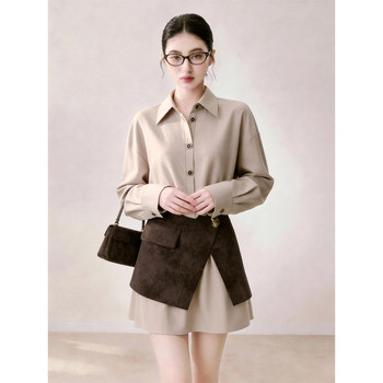 High-End Unique and Beautiful Dress with a Turn-Down Collar and Cinched Waist, Shirt-Style Dress for Commuting, 2026 Summer Dress with a Premium Texture