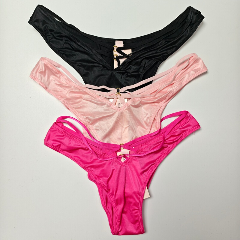 In-Stock Victoria's Secret Milk Silk Strappy Panties, Half-Pack, Sexy Peach Buttocks, Breathable, Skin-Friendly, Beautiful Legs In-Stock Victoria's Secret Milk Silk Strappy Panties, Half-Pack, Sexy Peach Buttocks, Breathable, Skin-Friendly, Beautiful Legs