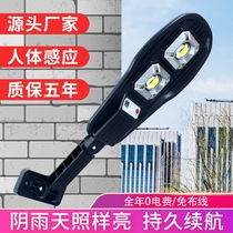 Solar Outdoor Courtyard Lamp Human Body Sensing New Countryside Home Outdoor Lighting Waterproof Led Streetlights Super Bright